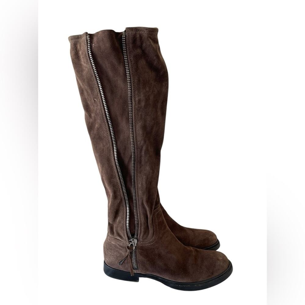 Miu Miu brown suede knee-high riding boots Size:39.5